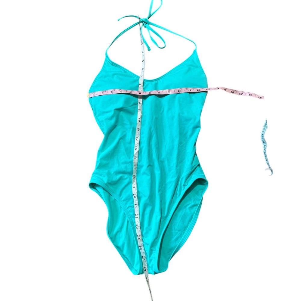 La Blanca Island Goddess Aqua Halter One Piece Swimsuit Tummy Control Size 6 NWT - Picture 5 of 11